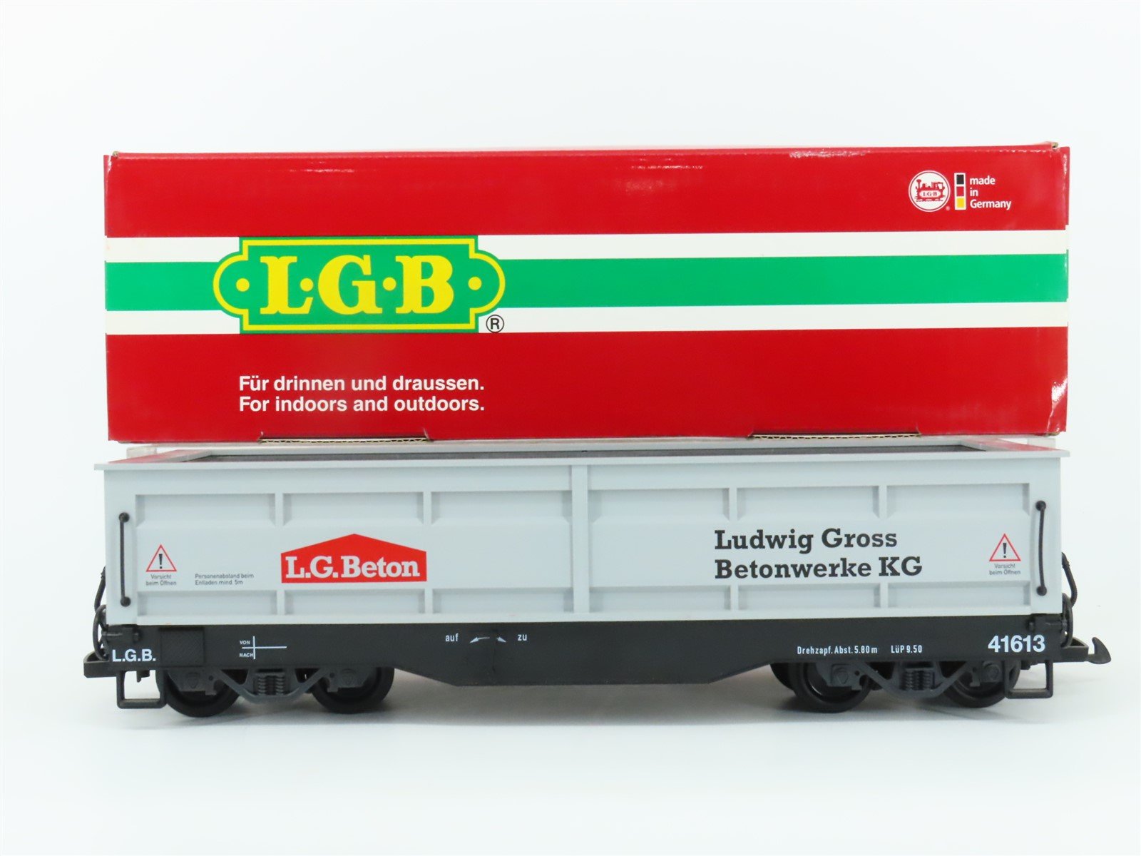 G Scale LGB 41613 L.G.Beton Manual Unloading Gondola Car #41613