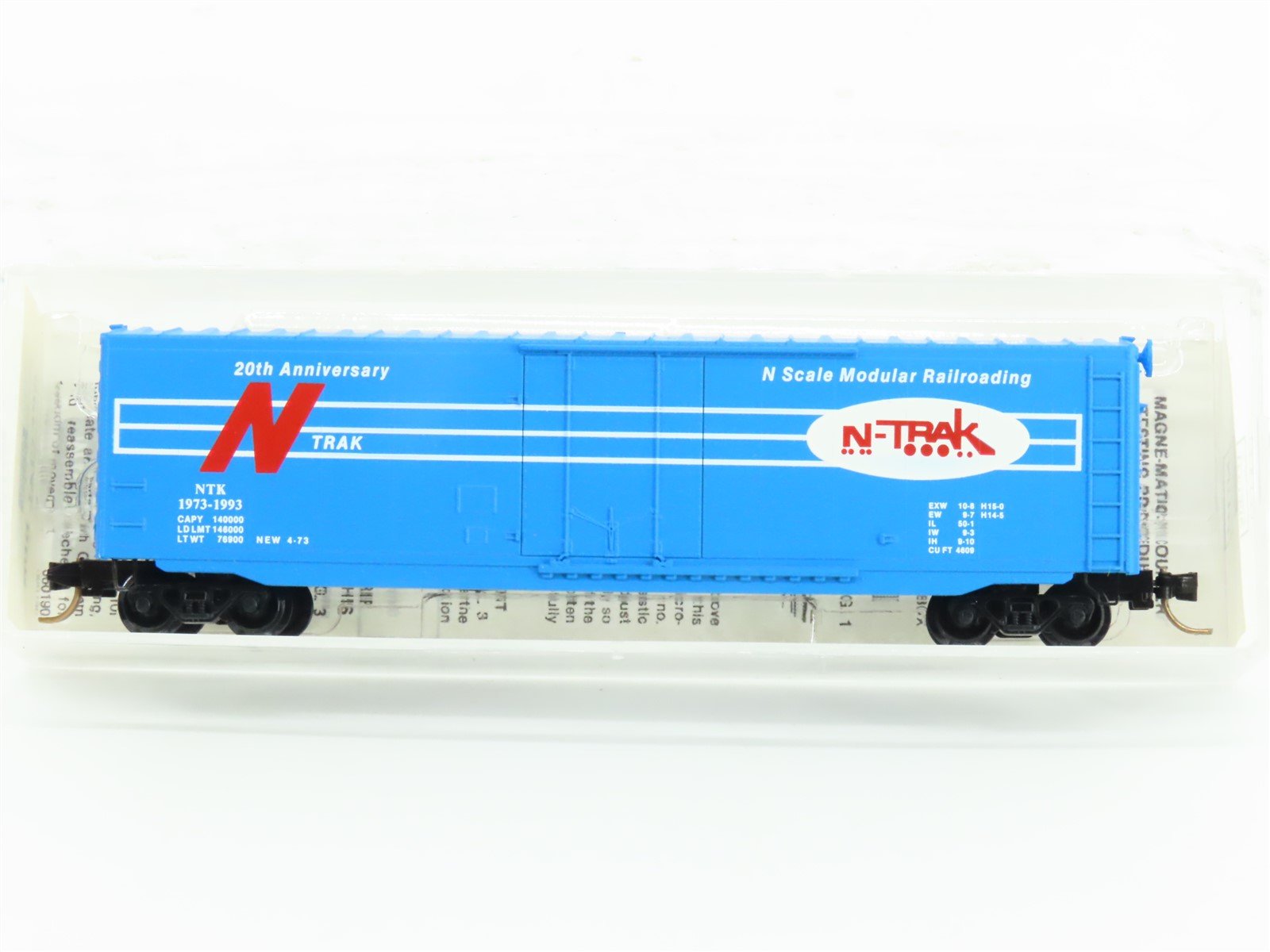 N Micro-Trains MTL Special Run NTK Ntrak 20th Anniversary Box Car #1973-1993