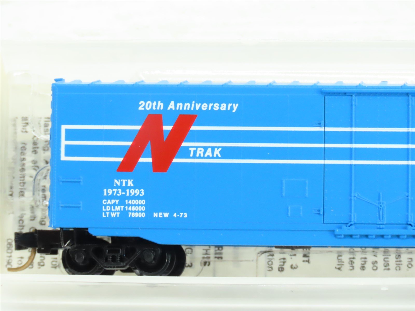 N Micro-Trains MTL Special Run NTK Ntrak 20th Anniversary Box Car #1973-1993