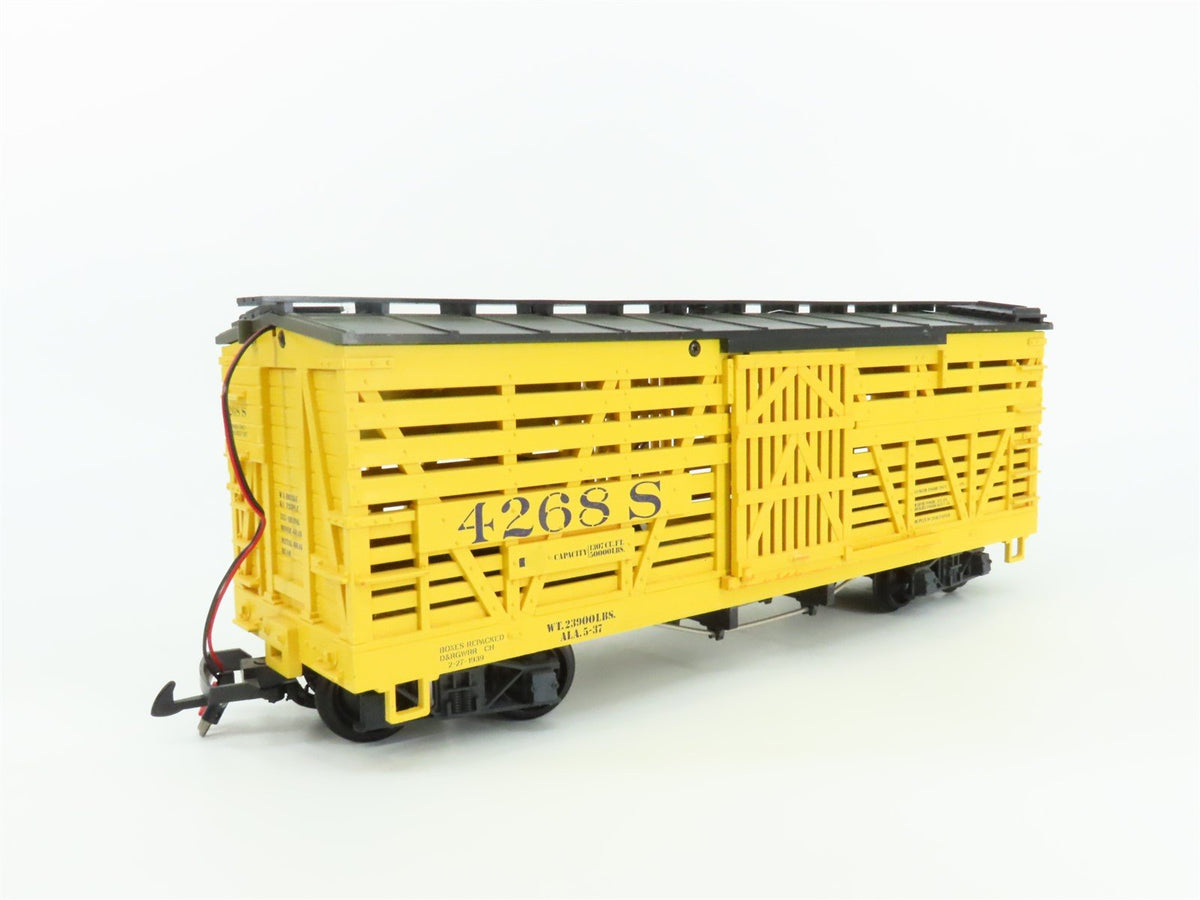 G Scale LGB 42682 Yellow Livestock Cattle Car #4268S w/ Sound