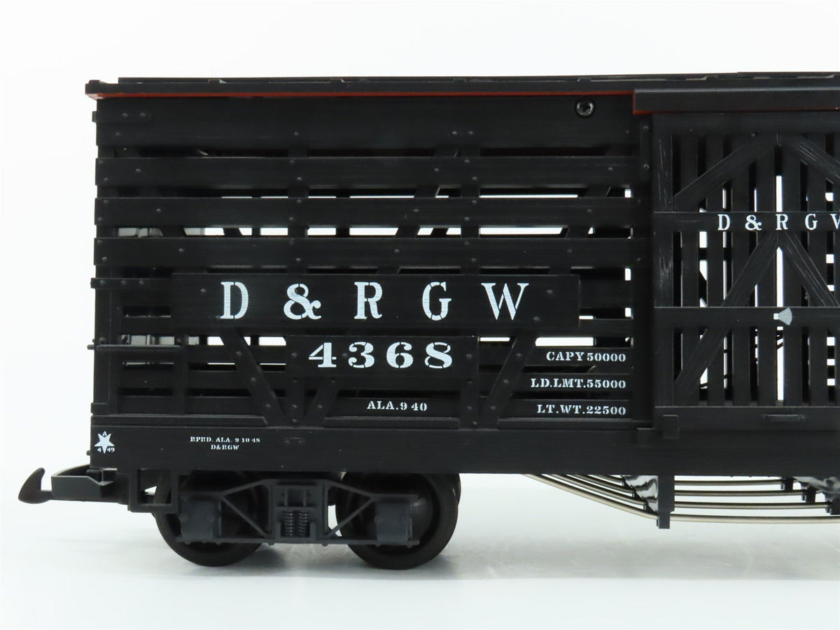 G Scale LGB 43682 DRGW Rio Grande Livestock Cattle Car #4368 w/ Sound