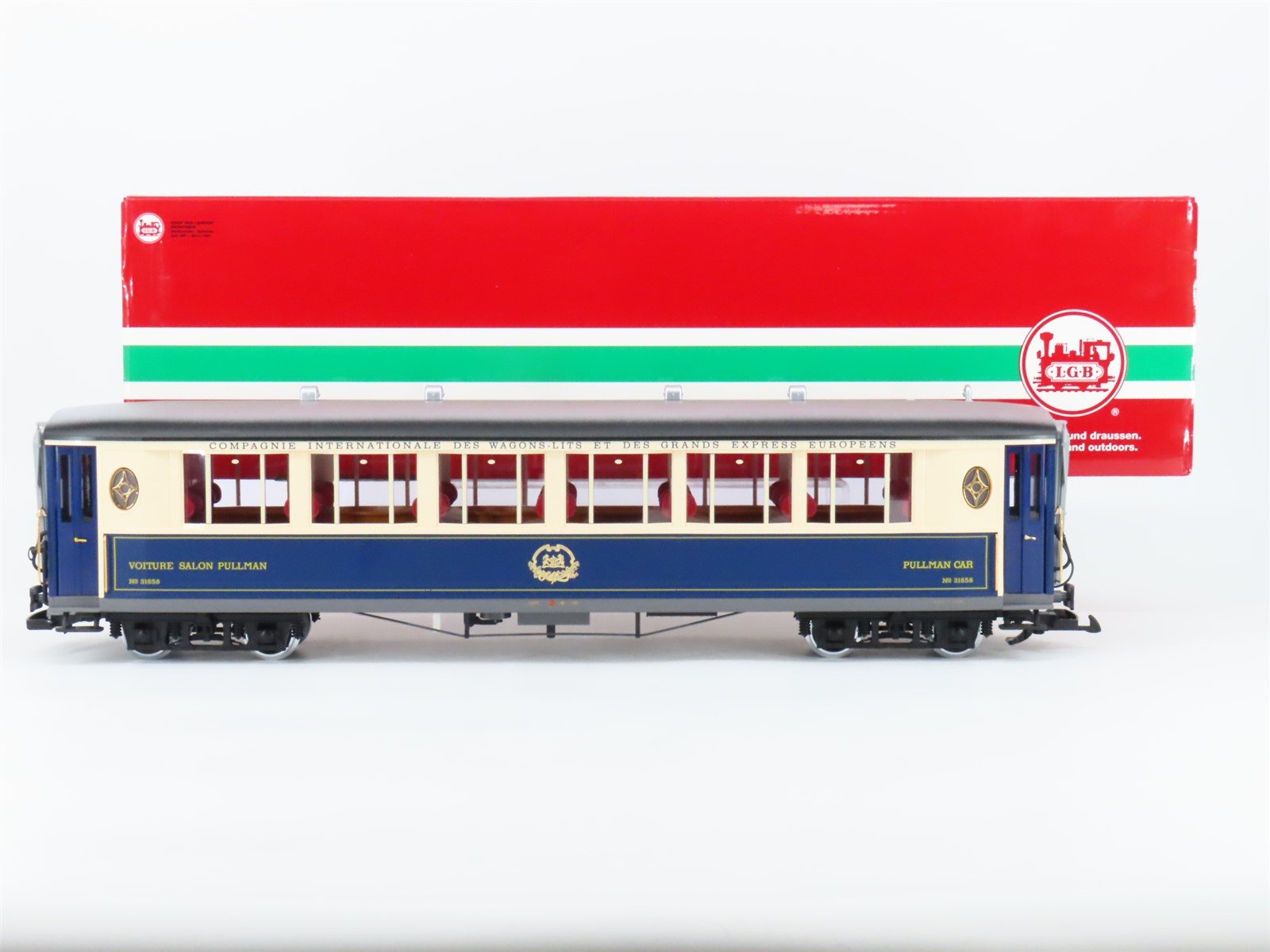 G Scale LGB 31658 Orient Express 1st Class Passenger Car #31658 w/ Lights