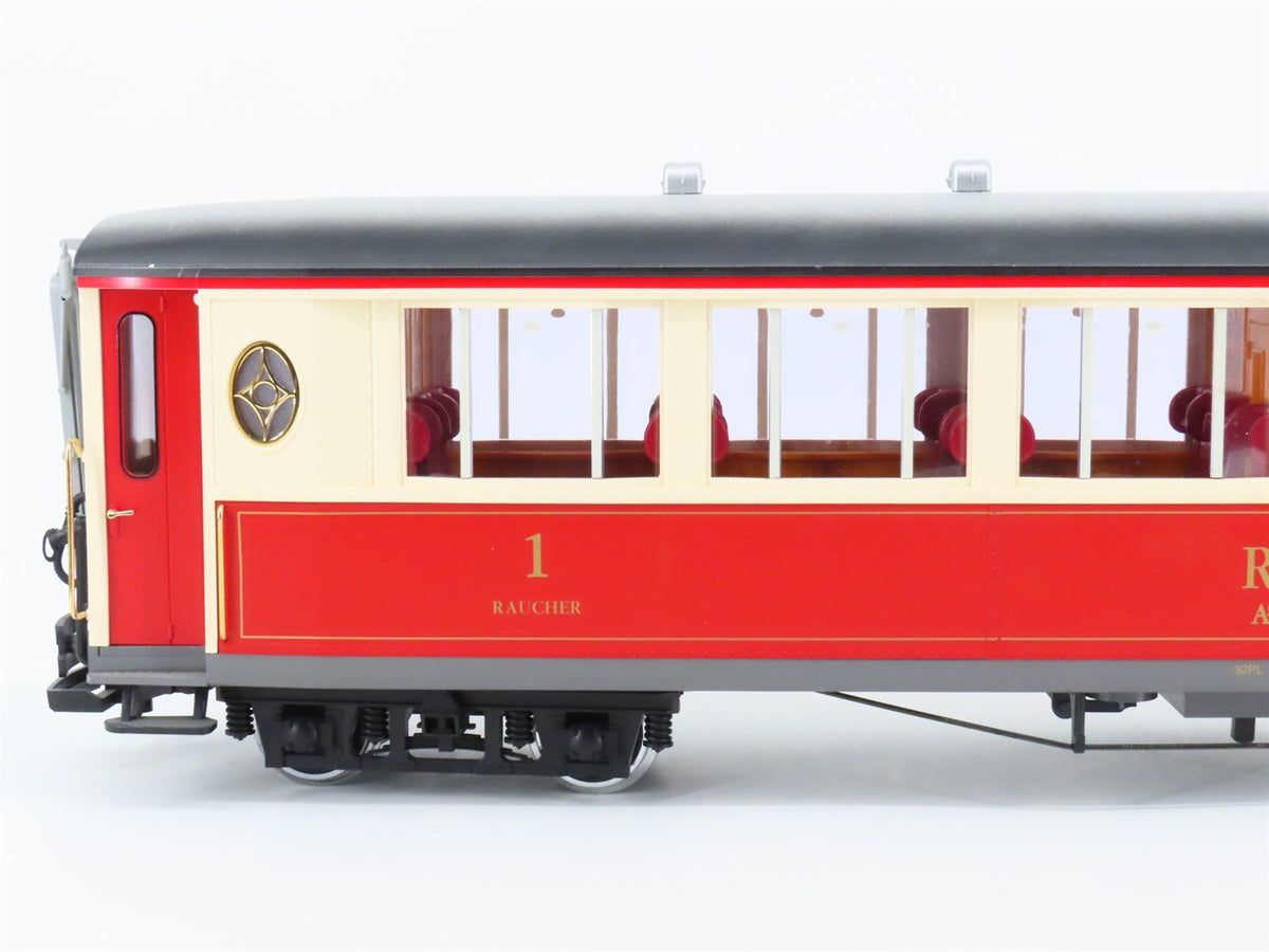 G Scale LGB 30653 RhB Nichtraucher Passenger Car #1143 w/ Lights