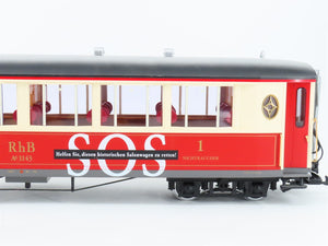 G Scale LGB 30653 RhB Nichtraucher Passenger Car #1143 w/ Lights