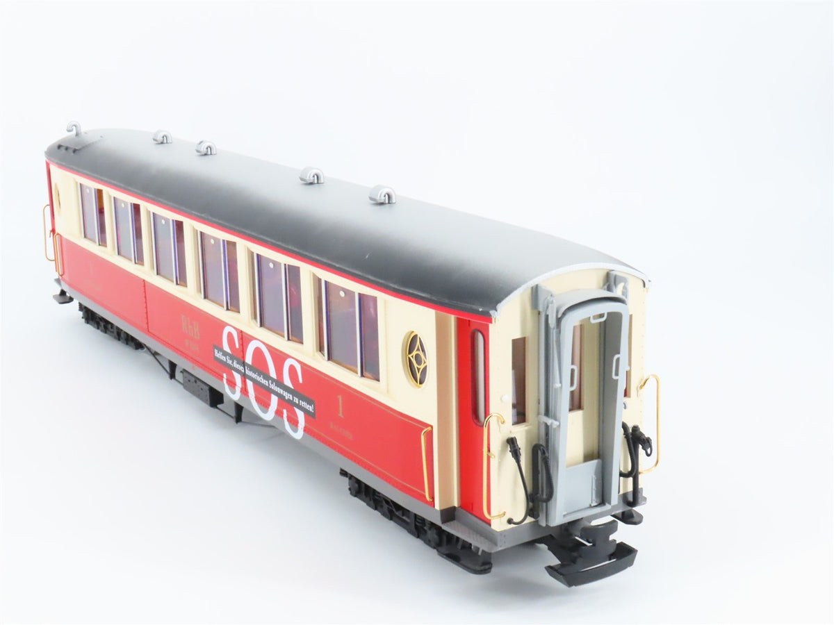 G Scale LGB 30653 RhB Nichtraucher Passenger Car #1143 w/ Lights