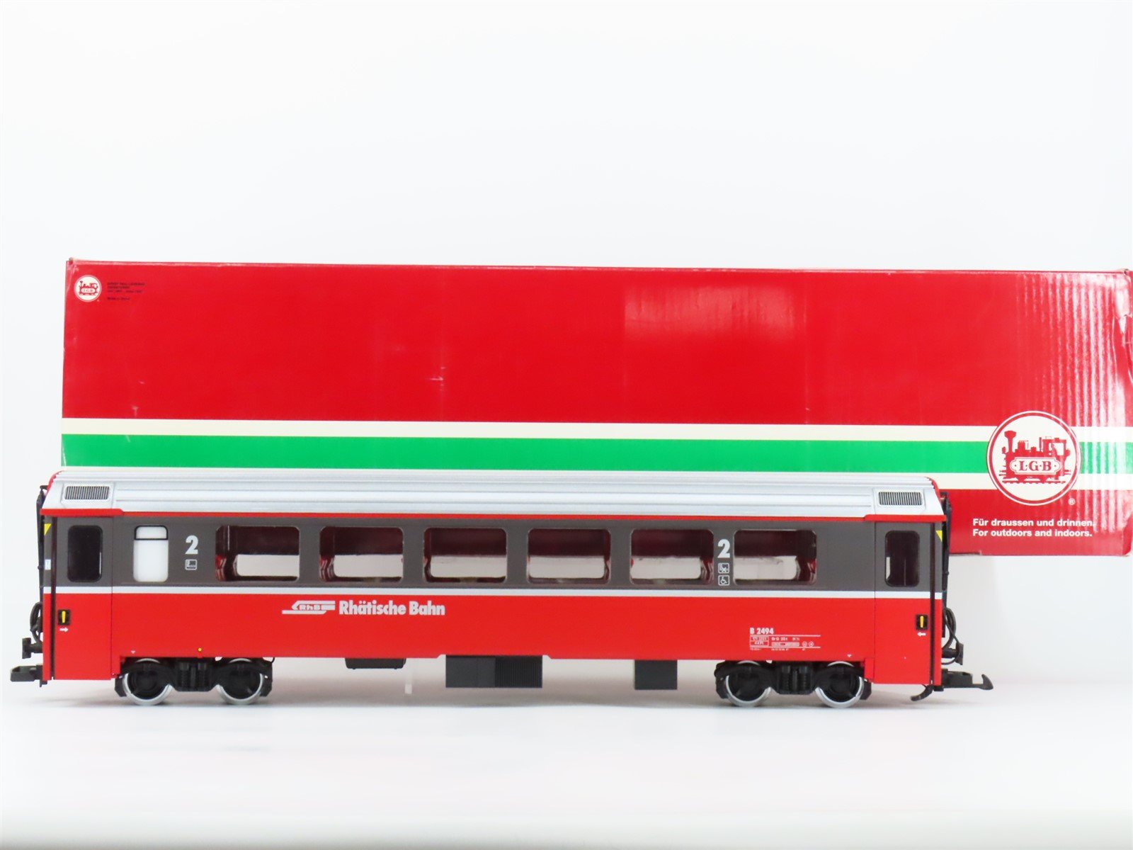 G Scale LGB 31510 RhB Bernina Express 2nd Class Passenger Car #B 2494