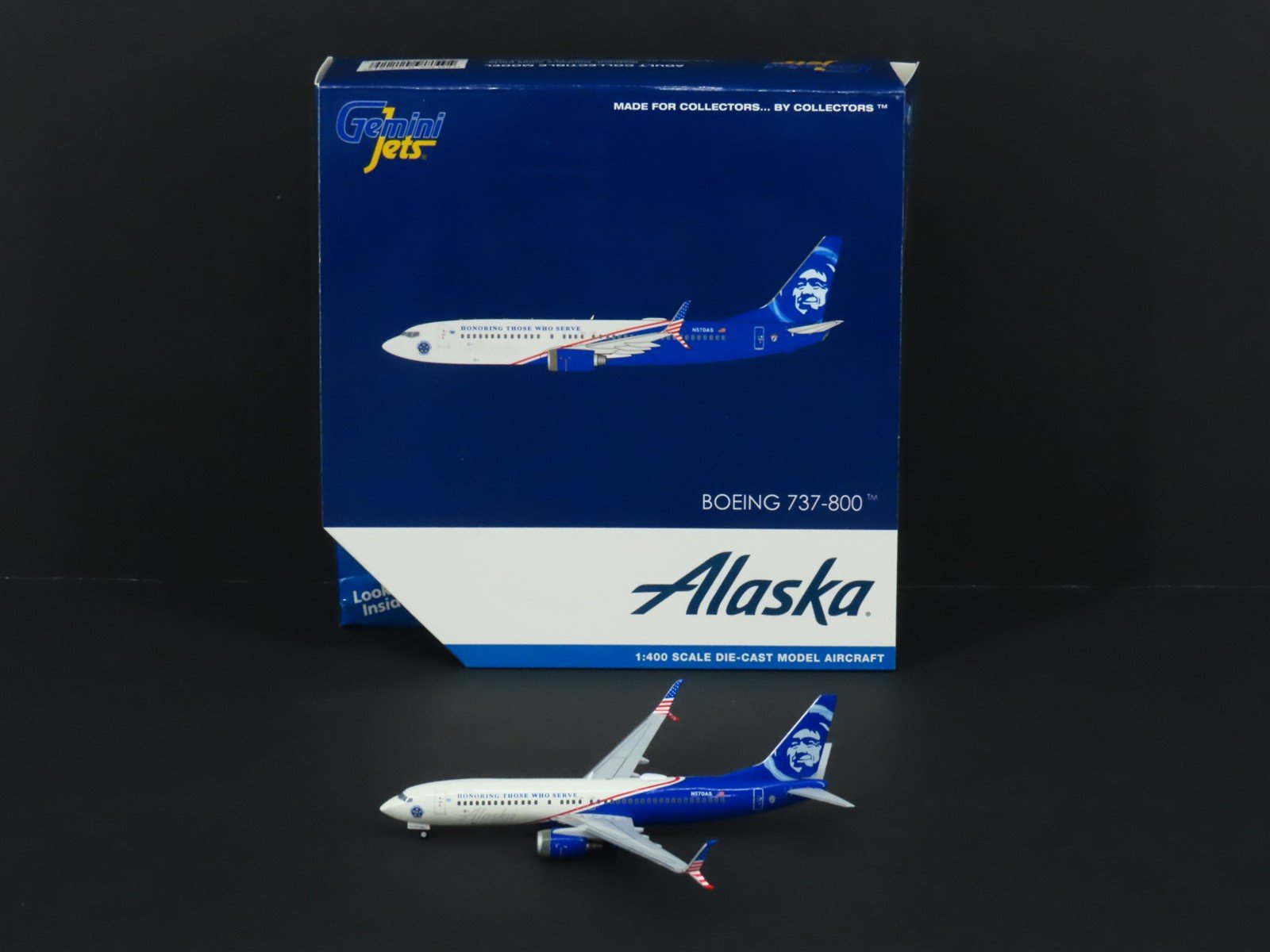 1:400 Gemini Jets GJASA2122 Die-Cast Alaska Boeing B737-800 Aircraft N570AS