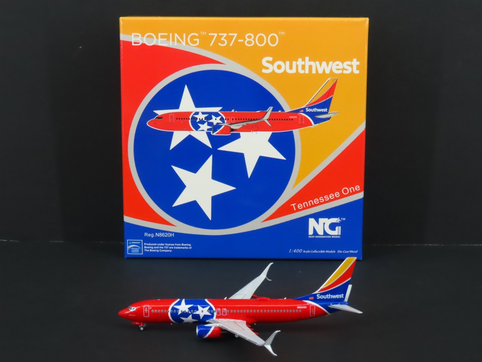 1:400 NG Models 58157 Die-Cast Southwest Tennessee One Boeing 737-800 Aircraft