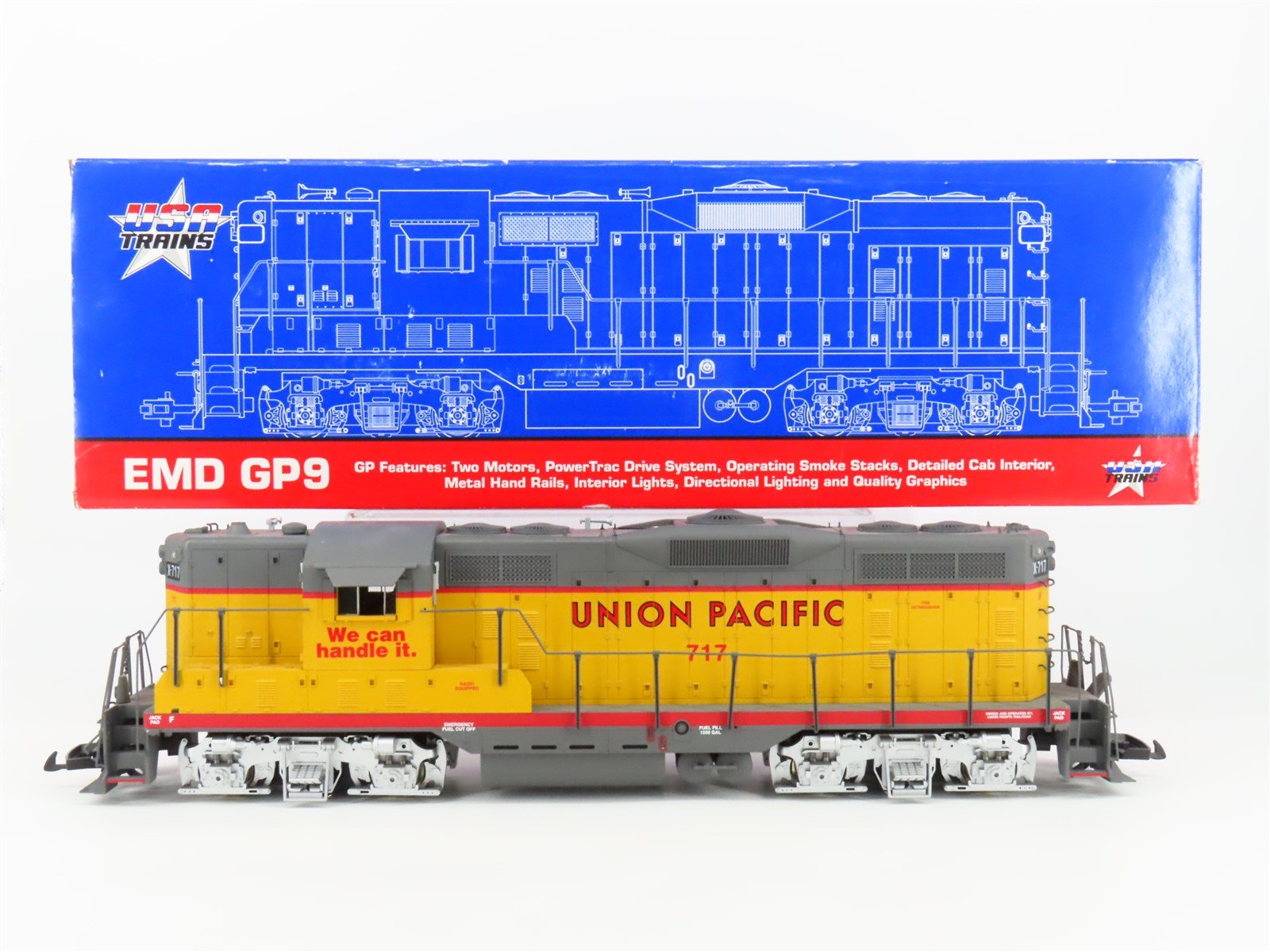 G Scale USA Trains R22106 UP Union Pacific GP9 Diesel Locomotive #X-717