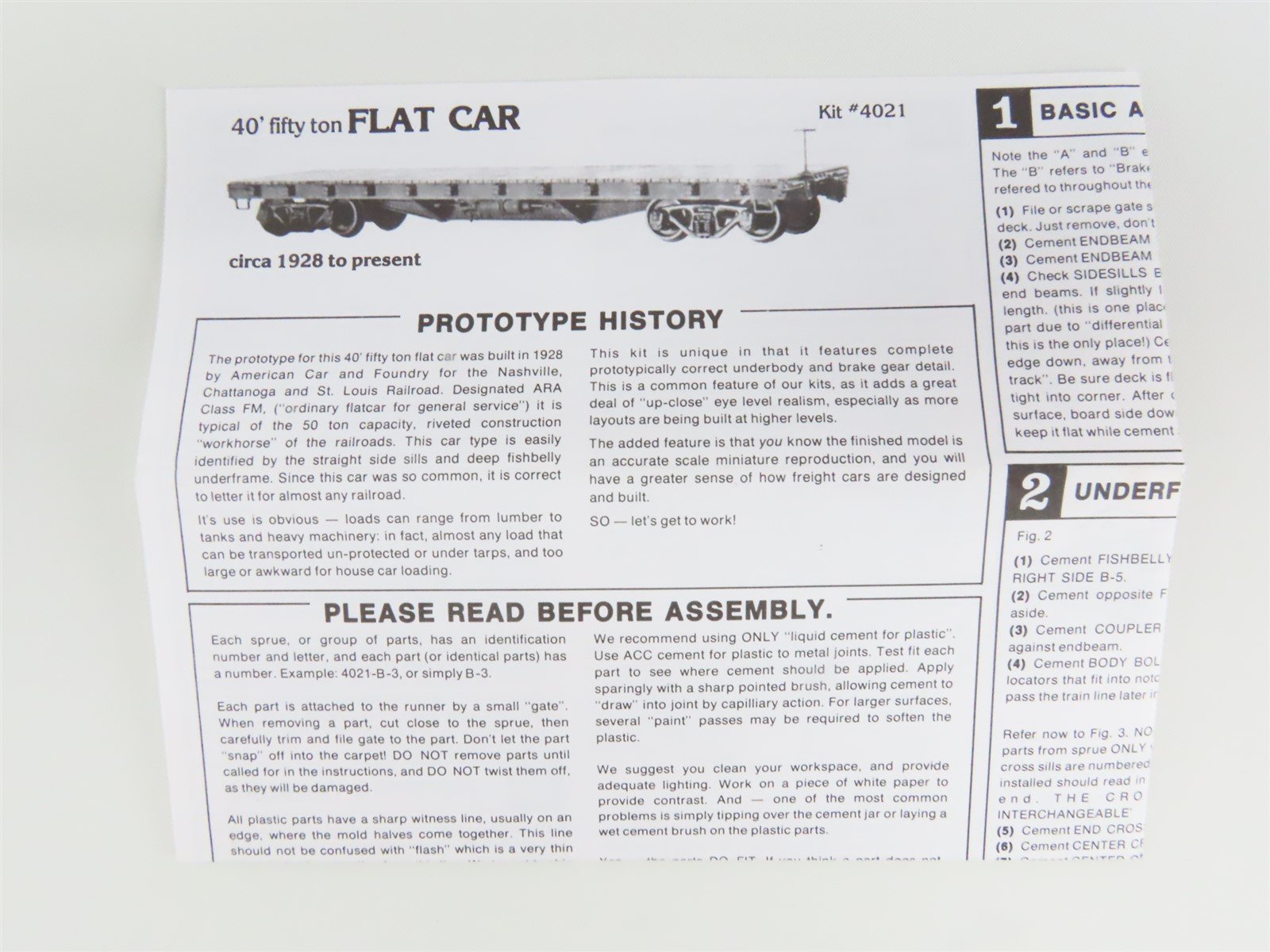 HO Scale Tichy Train Group Kit #4021 Undecorated 40' 50 -Ton Flat Car