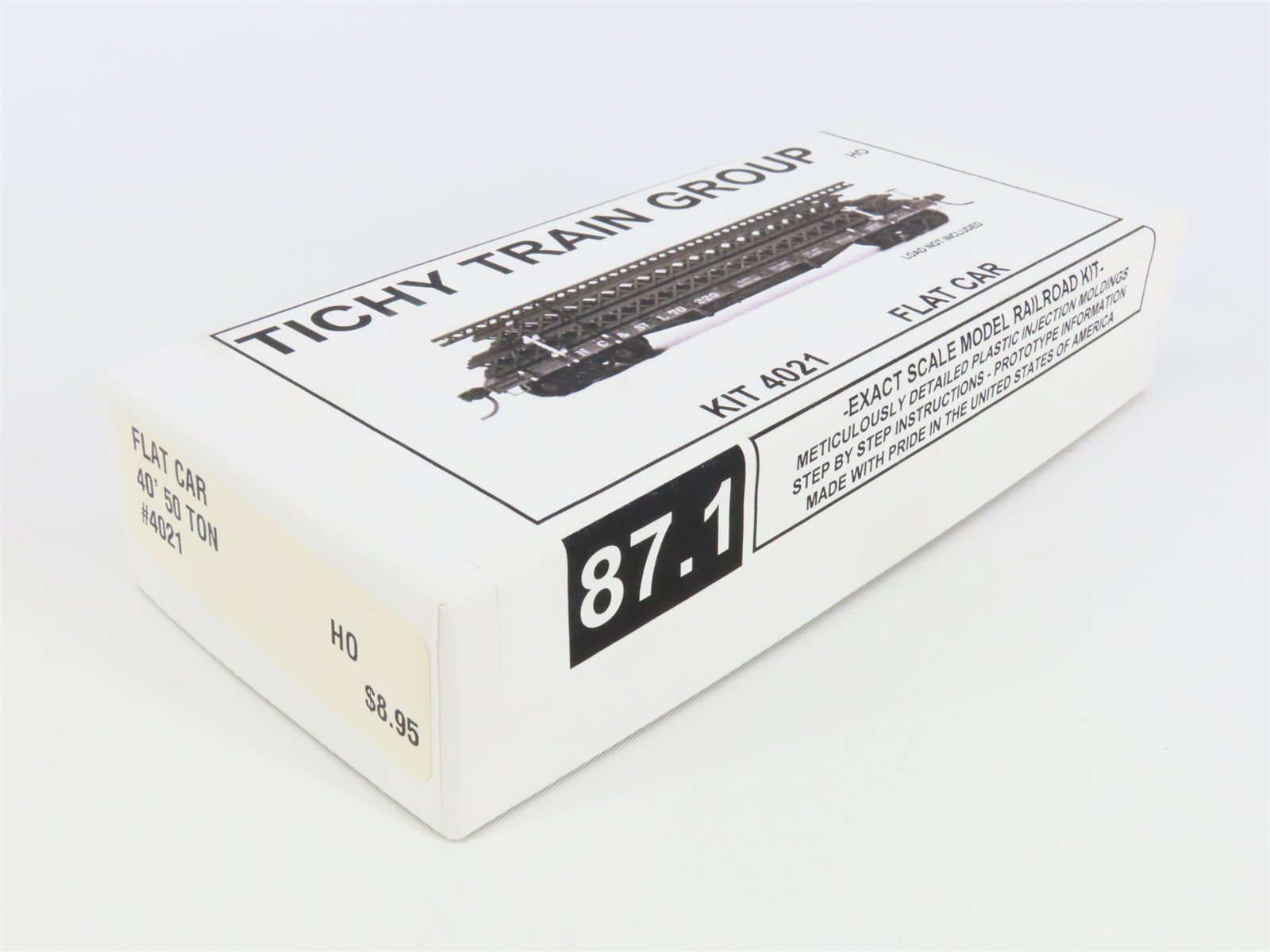 HO Scale Tichy Train Group Kit #4021 Undecorated 40' 50 -Ton Flat Car