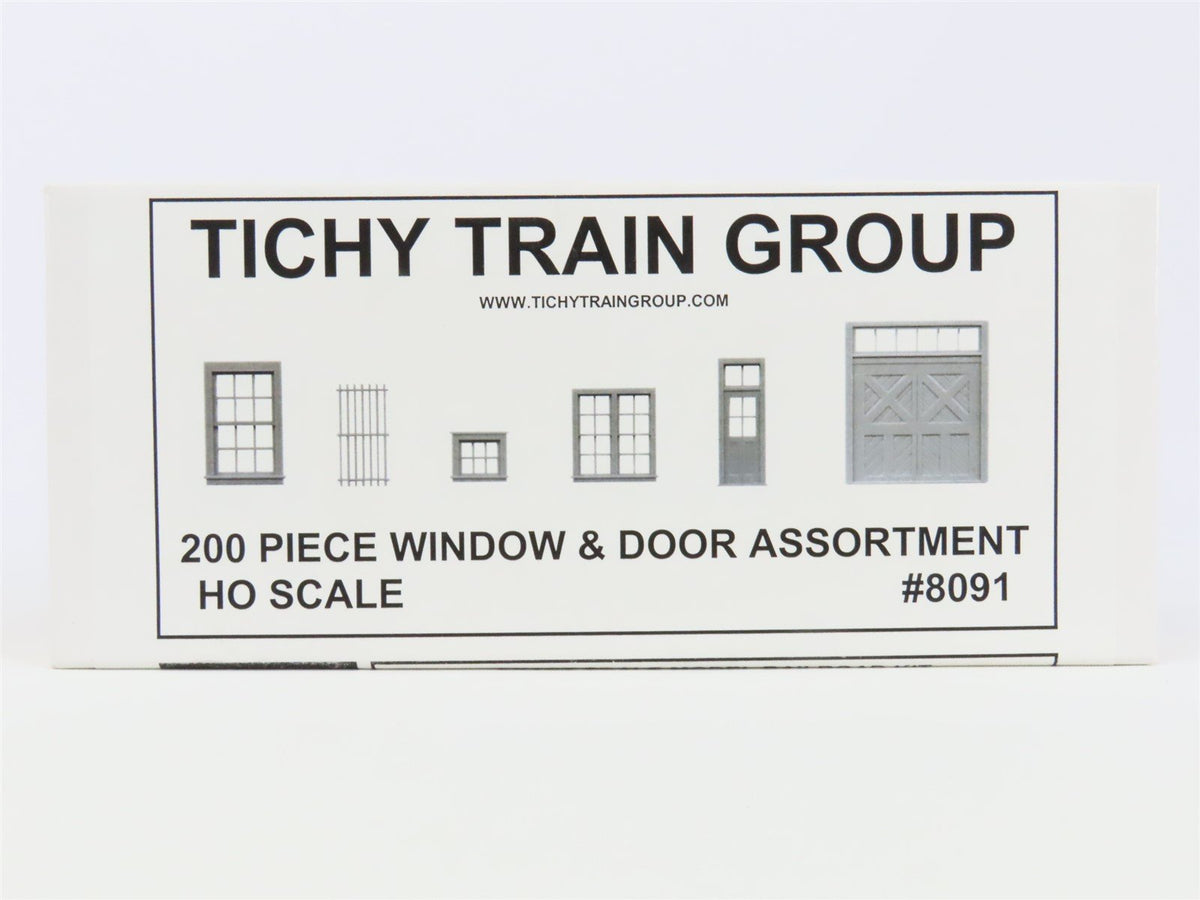 HO Scale Tichy Train Group Kit 8091 Assorted Windows, Doors &amp; Parts - 200 Pieces