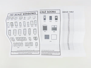 HO Scale Tichy Train Group Kit 8091 Assorted Windows, Doors & Parts - 200 Pieces