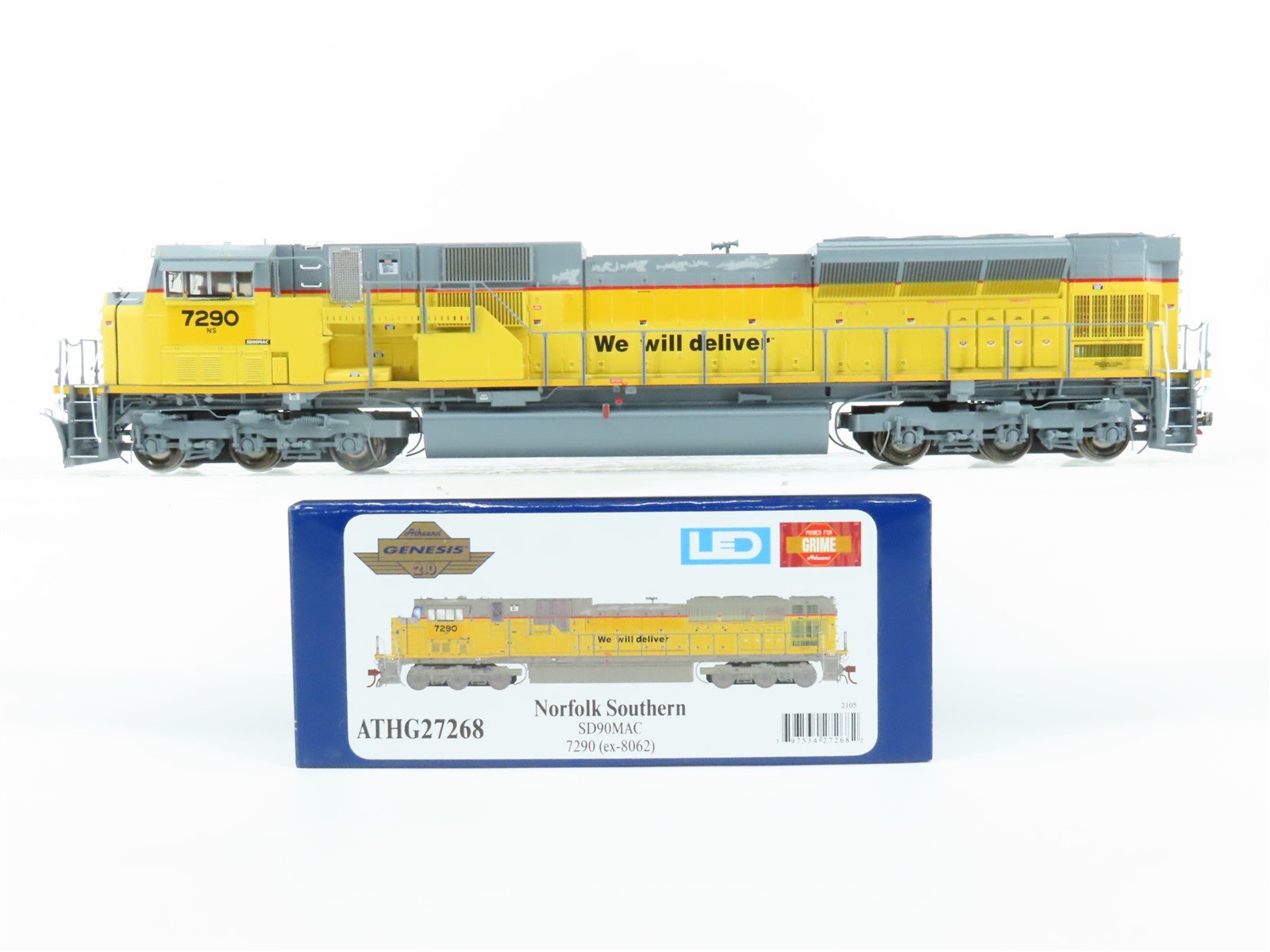 HO Athearn Genesis ATHG27268 NS / UP Patch SD90MAC Diesel #7290 w/DCC -Weathered