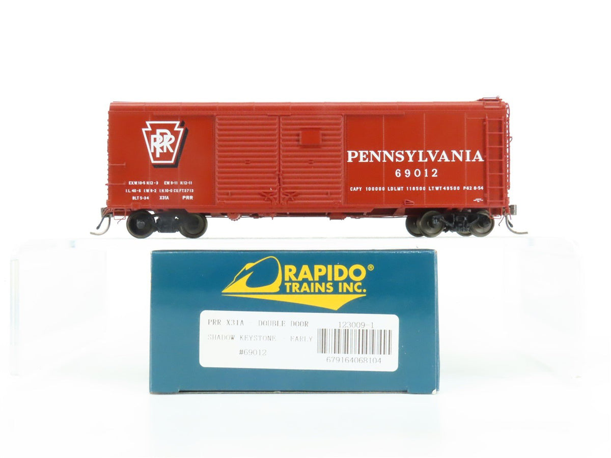 HO Scale Rapido 123009-1 PRR Pennsylvania X31A 40&#39; Round Roof Box Car #69012