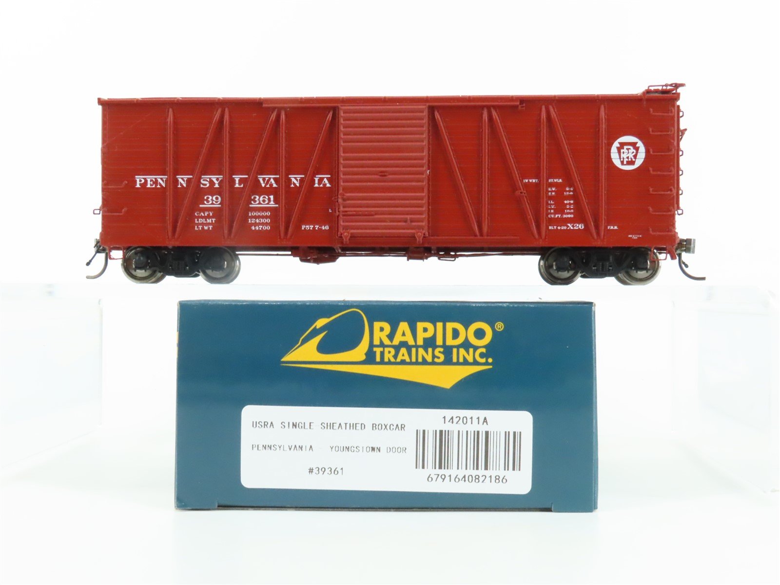 HO Scale Rapido 142011A PRR Pennsylvania USRA 40' Single-Sheathed Box Car #39361