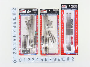 LOT of 10 Packs of HO Scale Atlas Code 83 Assorted Nickel Silver Track