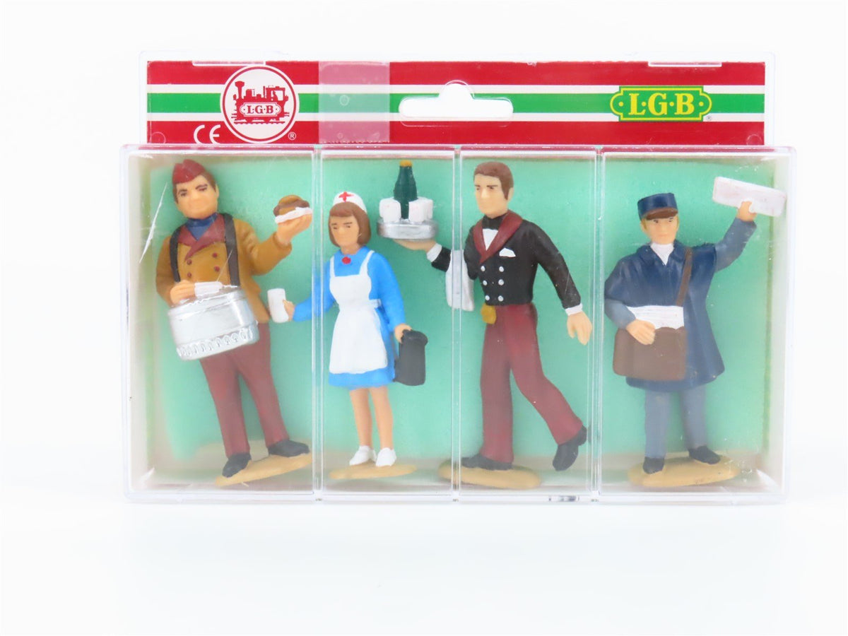 G 1/22.5 Scale LGB 5145 Nurse, Mail Man, &amp; Food Service Worker Figures 4-Pack