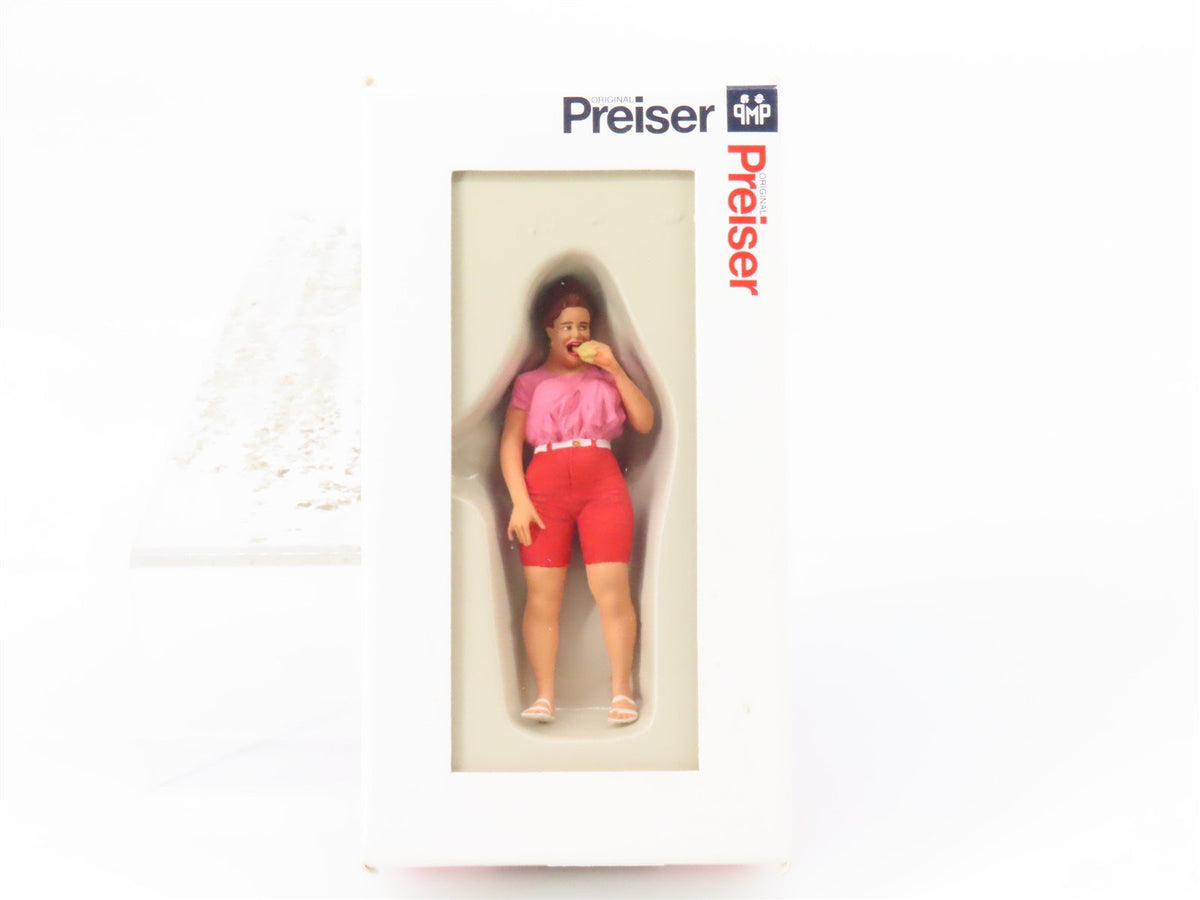 G 1/22.5 Scale Preiser 45502 Woman w/ Hot Dog Figure