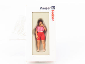 G 1/22.5 Scale Preiser 45502 Woman w/ Hot Dog Figure