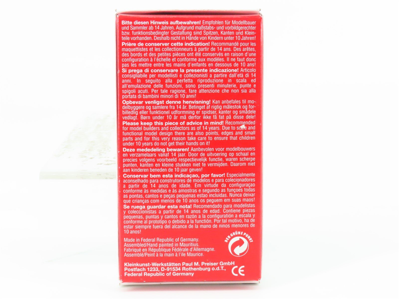 G 1/25 Scale Preiser Elastolin 47516 Bear Walking Figure