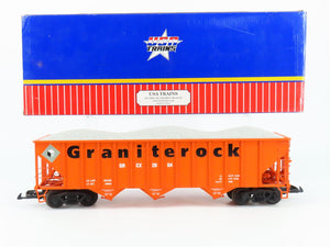 G Scale USA Trains C311 Graniterock 3-Bay Hopper Car #2004 w/ Gravel Load