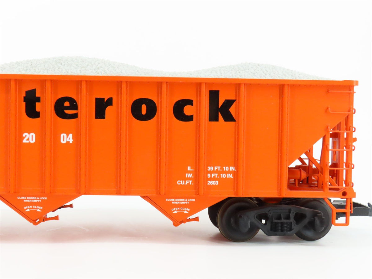 G Scale USA Trains C311 Graniterock 3-Bay Hopper Car #2004 w/ Gravel Load