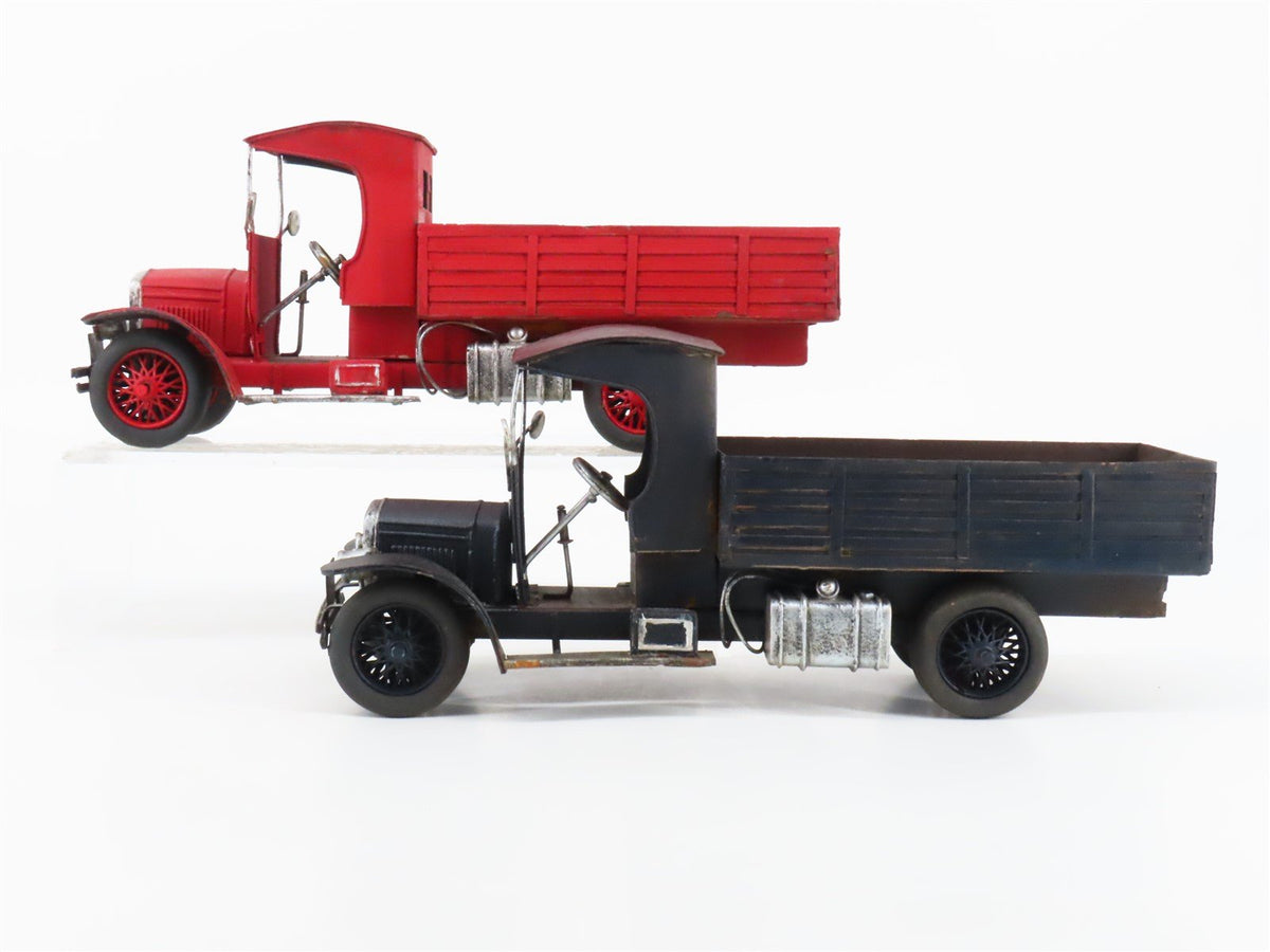 LOT of 2 Pressed Metal 1920&#39;s Style Pickup Trucks - Custom &amp; Weathered