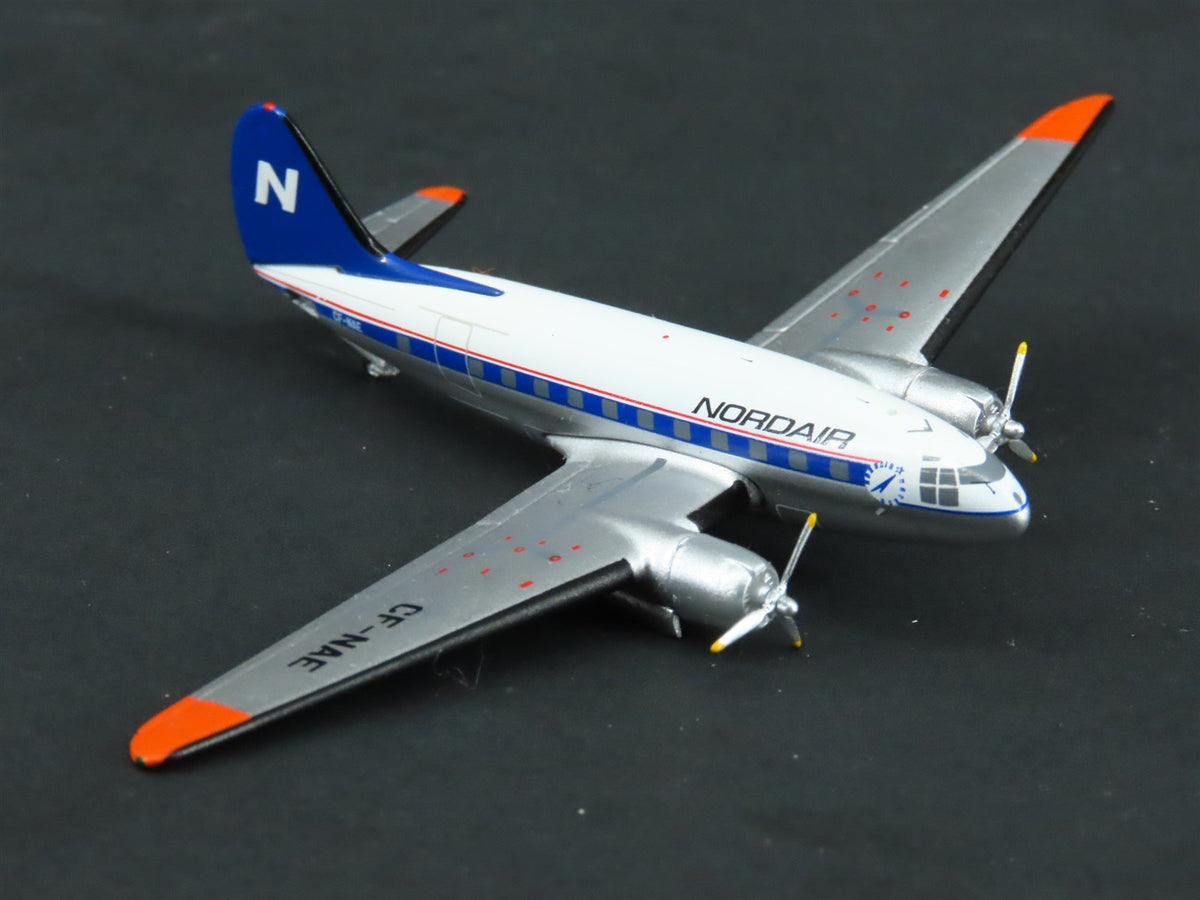 1:400 Scale Aero Classics Die-Cast Nordair Curtiss C-46C Aircraft CF-NAE
