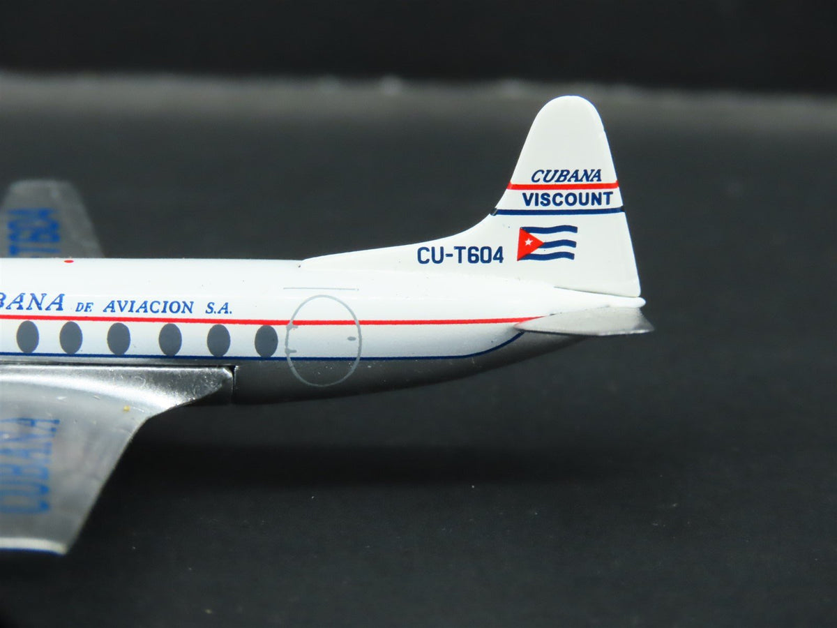 1:400 Scale Aero Classics AC19255 Die-Cast Cubana Viscount 755D Aircraft CU-T604