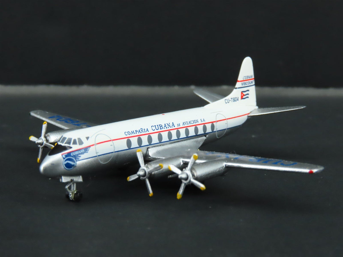 1:400 Scale Aero Classics AC19255 Die-Cast Cubana Viscount 755D Aircraft CU-T604