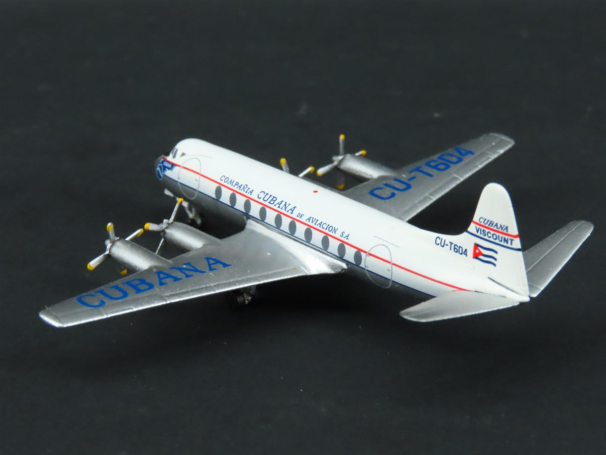 1:400 Scale Aero Classics AC19255 Die-Cast Cubana Viscount 755D Aircraft CU-T604