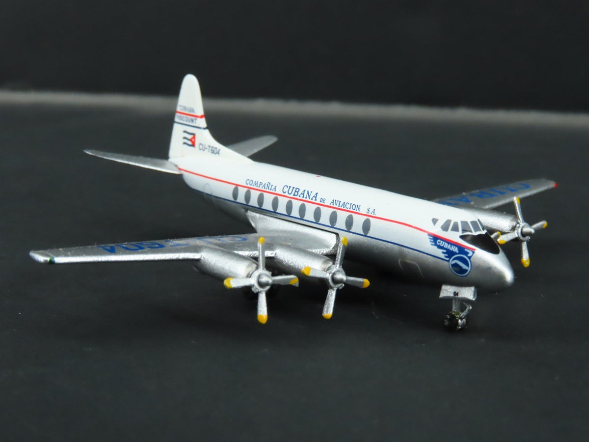 1:400 Scale Aero Classics AC19255 Die-Cast Cubana Viscount 755D Aircraft CU-T604