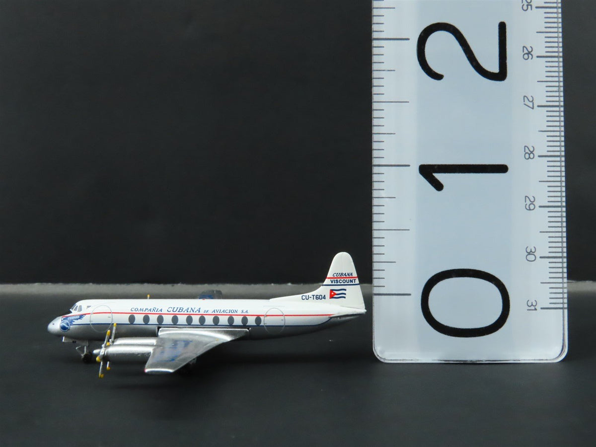 1:400 Scale Aero Classics AC19255 Die-Cast Cubana Viscount 755D Aircraft CU-T604
