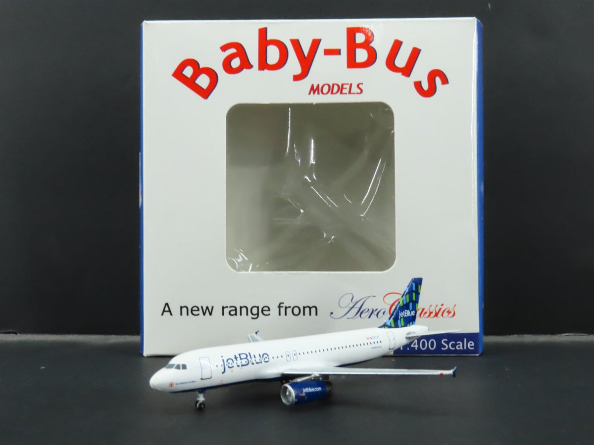 1:400 Scale Aero Classics Die-Cast JetBlue Airbus A320-232 Aircraft N537JT