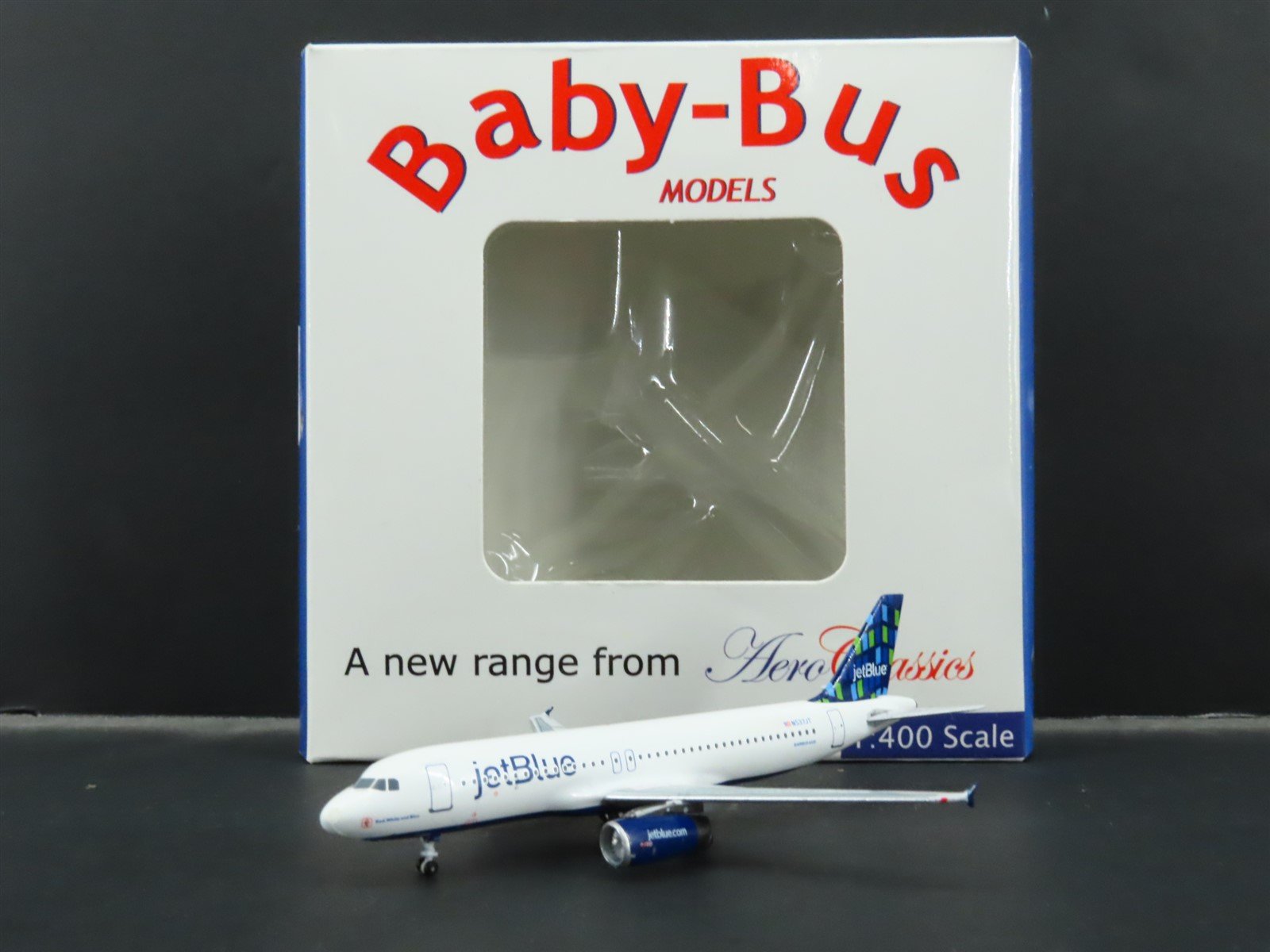 1:400 Scale Aero Classics Die-Cast JetBlue Airbus A320-232 Aircraft N537JT