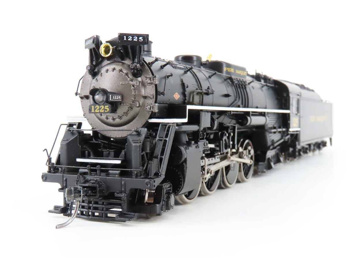 HO MTH 80-3288-1 PM Pere Marquette 2-8-4 N-1 Berkshire Steam #1225 w/DCC &amp; Sound