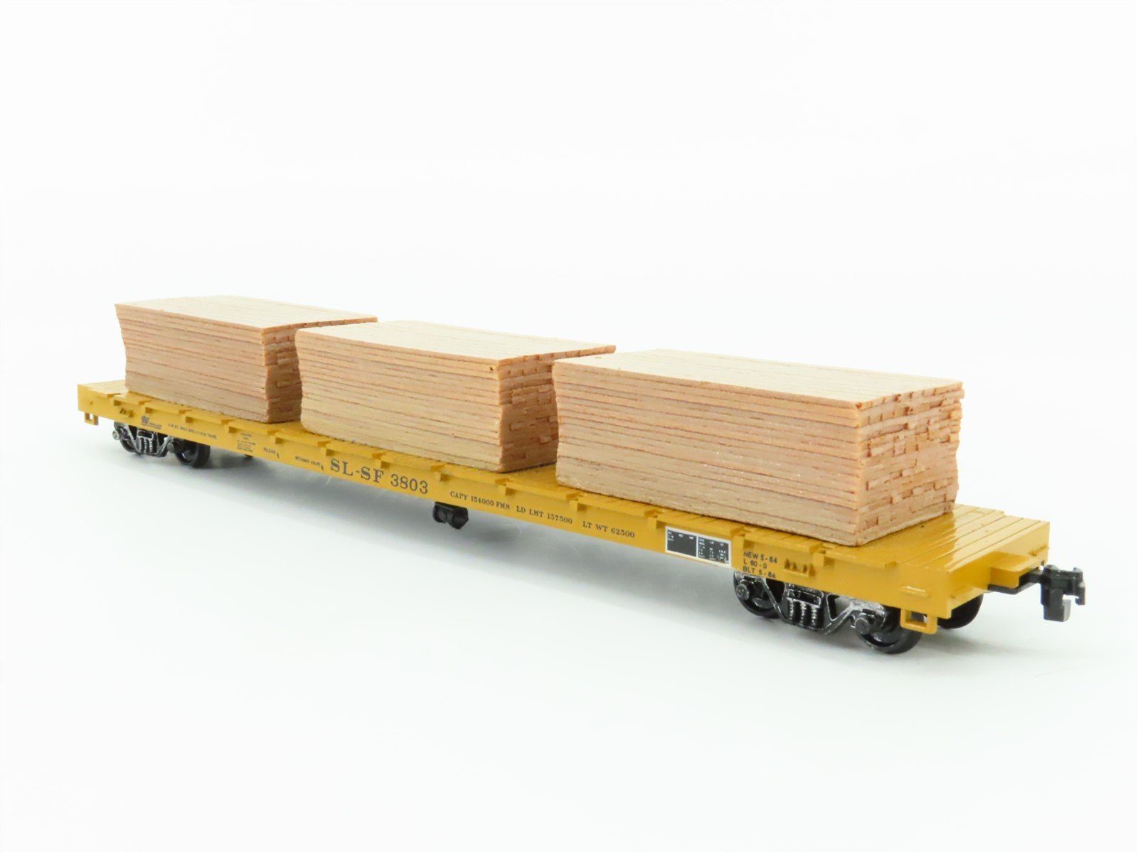 HO Scale Roundhouse MDC SL-SF Frisco Railroad Flat Car #3803 w/ Custom Load