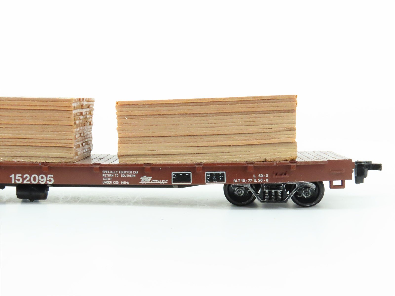 HO Scale Roundhouse MDC SOU Southern Railroad Flat Car #152095 w/ Custom Load