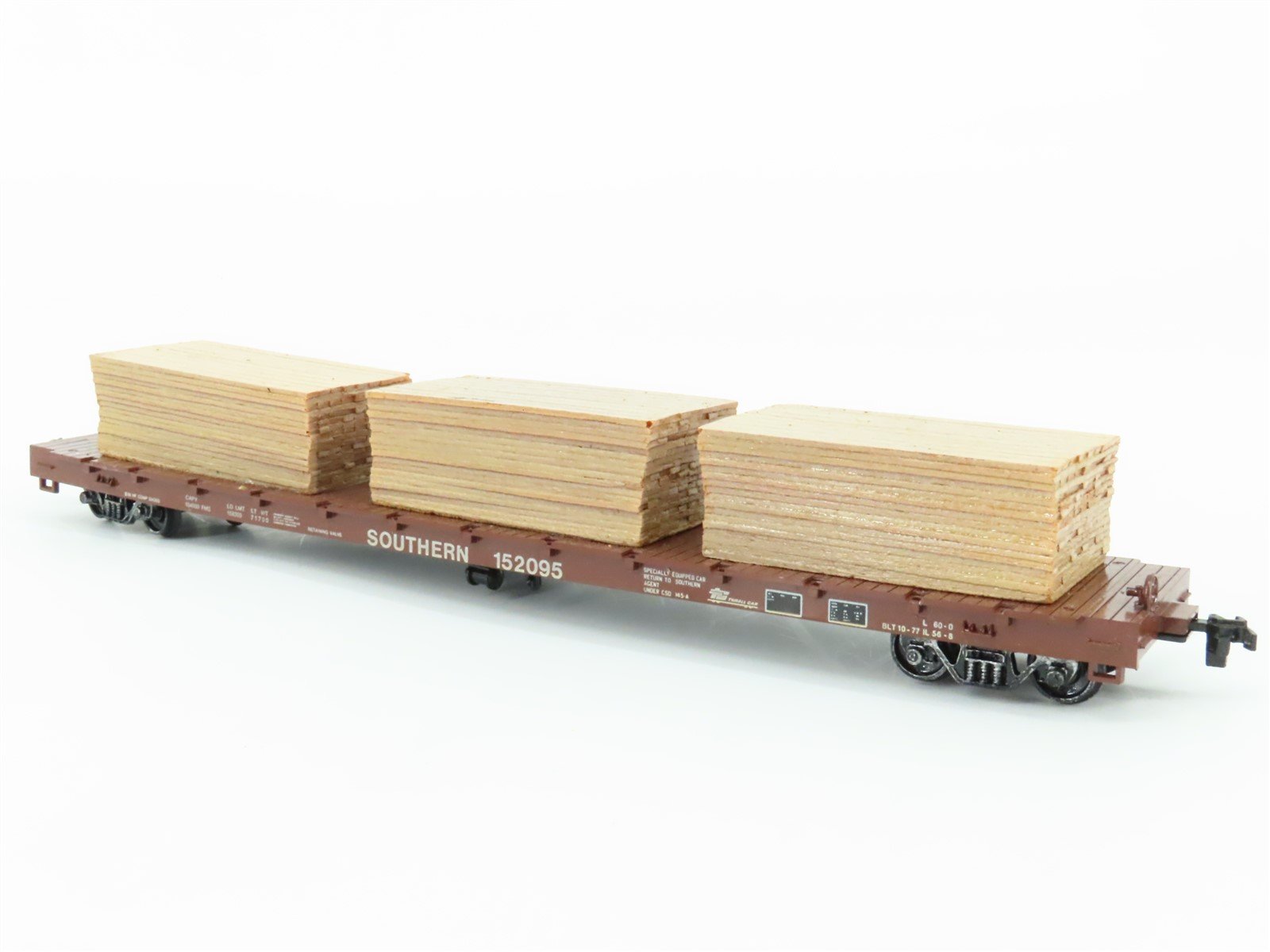 HO Scale Roundhouse MDC SOU Southern Railroad Flat Car #152095 w/ Custom Load