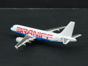 1:400 Dragon Wings JetX JX067 Die-Cast Braniff Airbus 320 Airliner