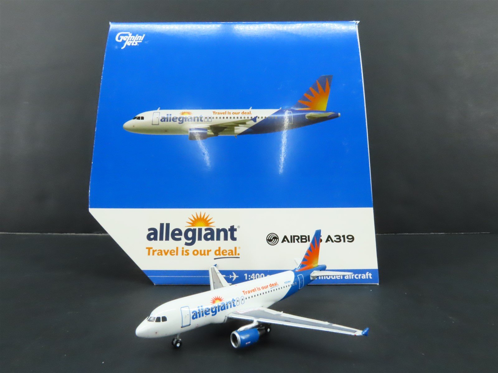1:400 Gemini Jets GJAAY1332 Die-Cast Allegiant Airlines Airbus A319 Airliner