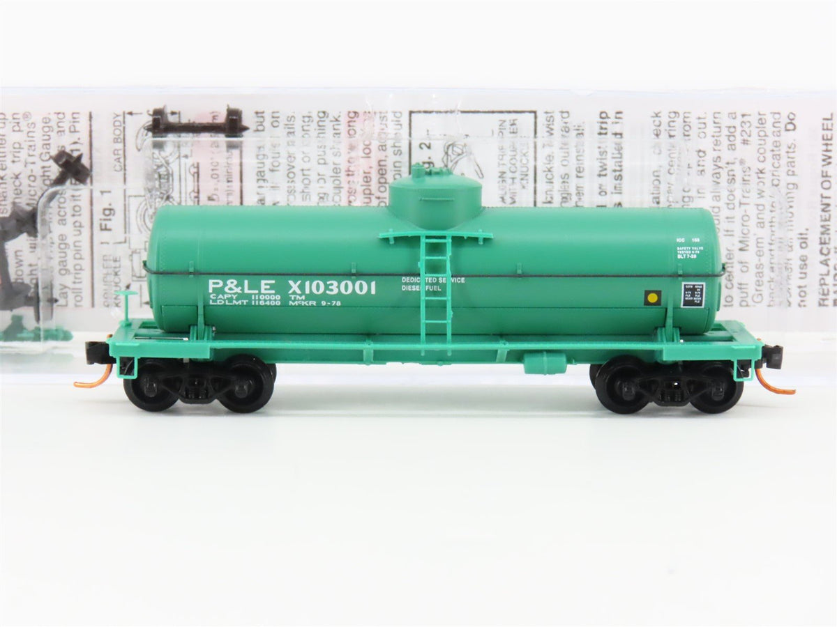N Scale Micro-Trains MTL 06500570 P&amp;LE 39&#39; Single Dome Tank Car #X103001