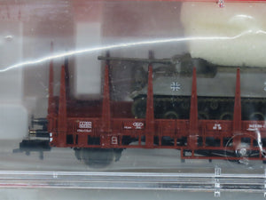 HO Scale Fleischmann 580909 DB German Flat Cars 3-Pack w/ Military Vehicle Loads