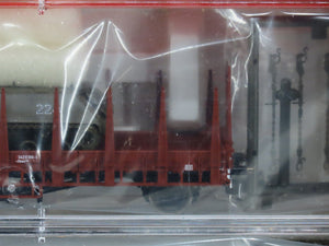 HO Scale Fleischmann 580909 DB German Flat Cars 3-Pack w/ Military Vehicle Loads