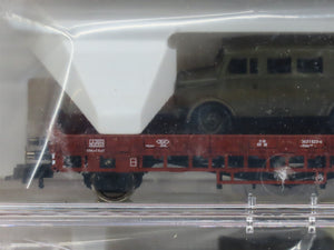HO Scale Fleischmann 580909 DB German Flat Cars 3-Pack w/ Military Vehicle Loads