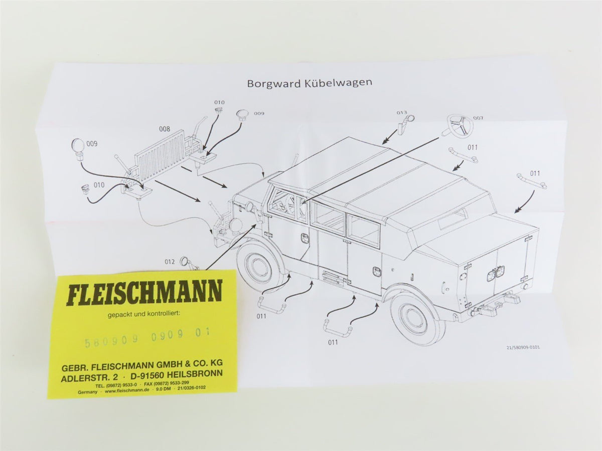 HO Scale Fleischmann 580909 DB German Flat Cars 3-Pack w/ Military Vehicle Loads