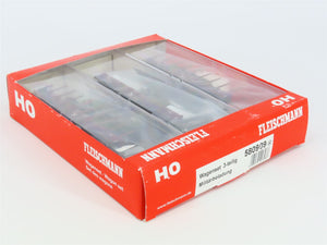HO Scale Fleischmann 580909 DB German Flat Cars 3-Pack w/ Military Vehicle Loads