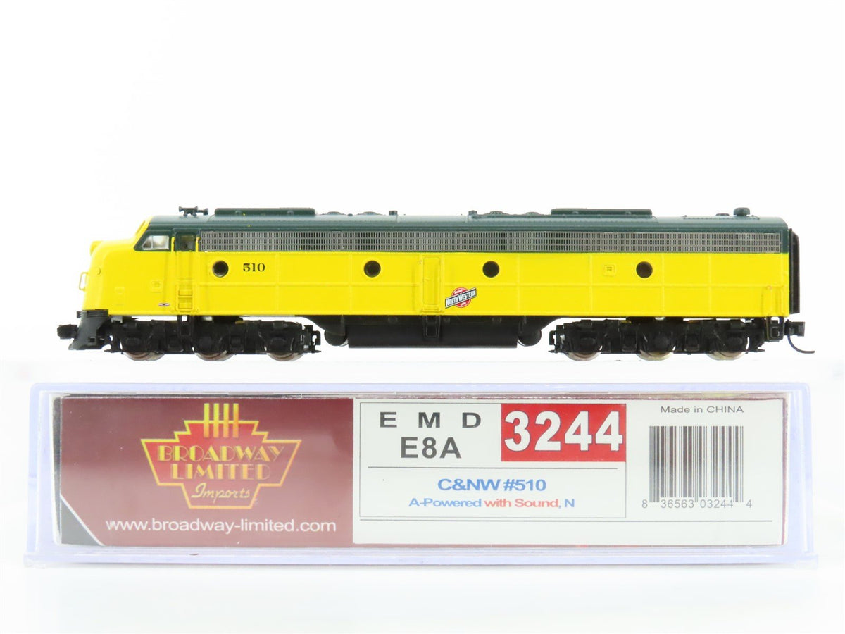 N Scale Broadway Limited BLI 3244 CNW Railway E8A Diesel #510 w/ DCC &amp; Sound