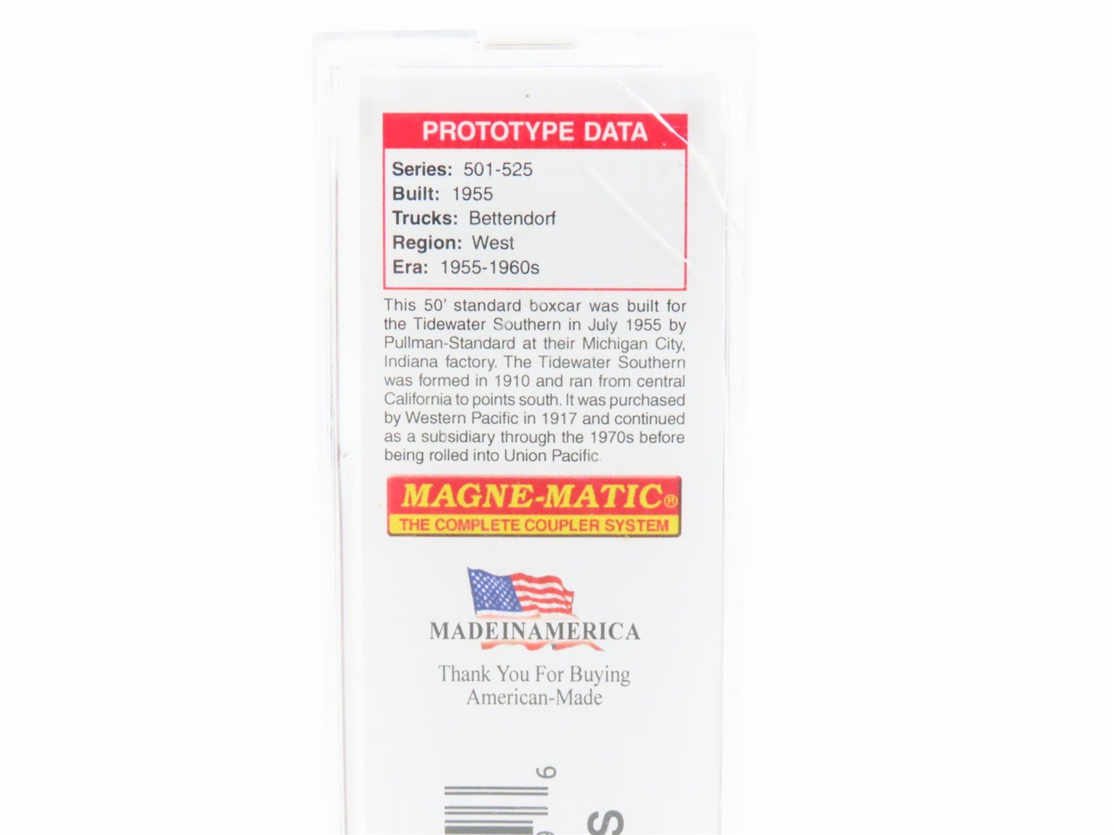N Scale Micro-Trains MTL 03100570 TS Tidewater Southern 50' Box Car #501
